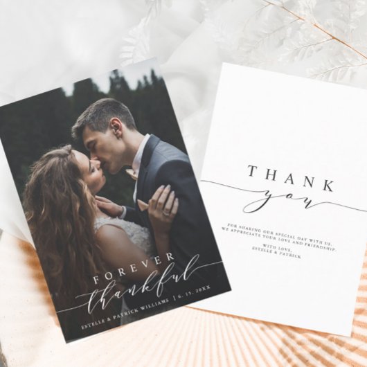 Forever Thank 結婚's Thank You Photo Card サンキューカード