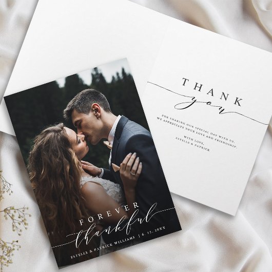 Forever Thank 結婚's Thank You Photo Card サンキューカード