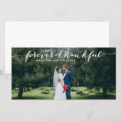 Forever Thank Hand Lettered'結婚s Thank You I サンキューカード (正面/裏面)