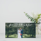 Forever Thank Hand Lettered'結婚s Thank You I サンキューカード (スタンド正面)