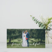 Forever Thank Hand Lettered 結婚's Thank You サンキューカード (スタンド正面)