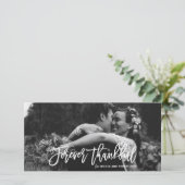 Forever Thank Hand Lettered 結婚's Thank You サンキューカード (スタンド正面)