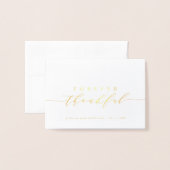 Forever Thanks 結婚's Thank You Photo 箔カード (封筒付き正面)