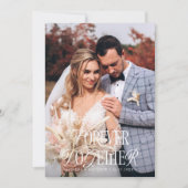 Forever Togetherヴィンテージエレガンス結婚の写真 案内状 (正面)