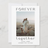 Forever Together Sage Green結婚の発表 招待状 (正面)