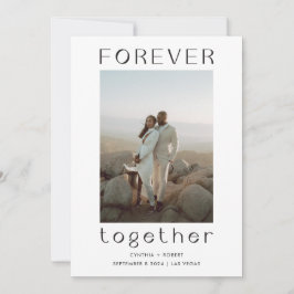 Forever Together Sage Green結婚の発表 招待状