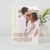 Forever Together Vintage Elegance Cream Wedding 案内状 (スタンド正面)