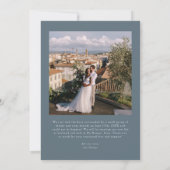 Forever Together Vintage Elegance Slate Wedding 案内状 (裏面)