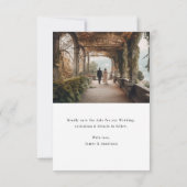 Forever Unique Elegant 2 Photo Wedding セーブザデート (裏面)