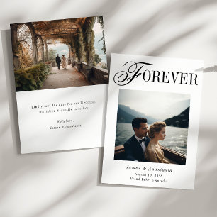 Forever Unique Elegant 2 Photo Wedding セーブザデート