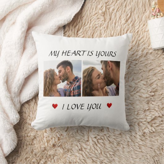 Forever Us – “I Love You” Valentine Throw Pillow クッション (ブランケット)