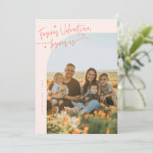 Forever Us Script Peach Valentine Photo シーズンカード (スタンド正面)