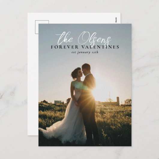 「Forever Valentines」バレンタインの写真はがき シーズンポストカード (正面/裏面)