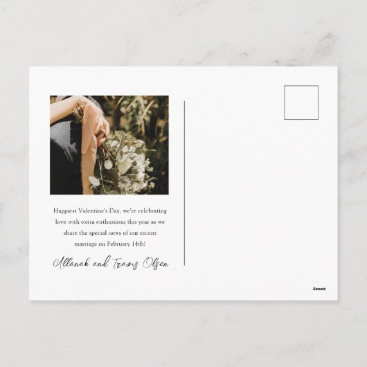 「Forever Valentines」バレンタインの写真はがき シーズンポストカード (裏面)