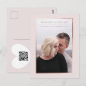 Forever Valentines Photo Save the Date ポストカード (正面/裏面)