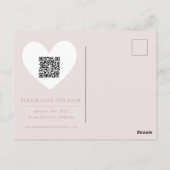 Forever Valentines Photo Save the Date ポストカード (裏面)