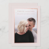 Forever Valentines Photo Save the Date 招待状 (正面/裏面)