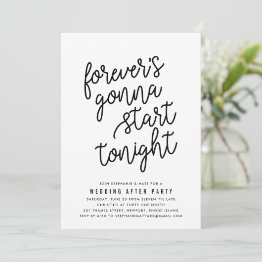 Forever | Wedding After Party Invitation 招待状 (スタンド正面)