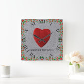 Forever with you スクエア壁時計 (ホーム)