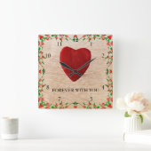 Forever with you スクエア壁時計 (ホーム)