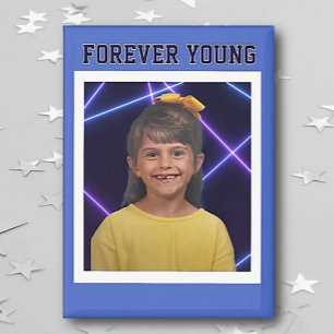Forever Youngヴィンテージ写真おもしろい マグネット