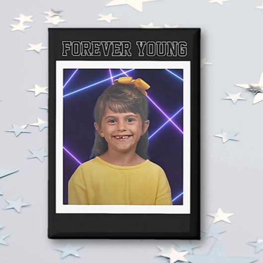 Forever Youngヴィンテージ写真おもしろい マグネット