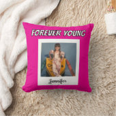 Forever Youngヴィンテージ写真 クッション (ブランケット)
