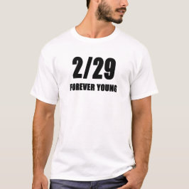 FOREVER YOUNG うるう年誕生日 Tシャツ