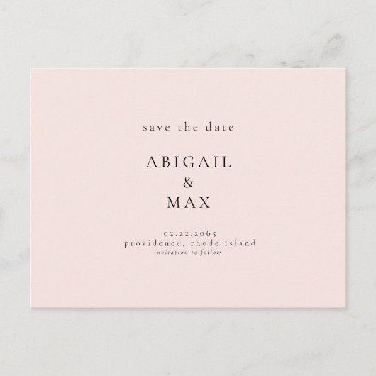 Forever Your Photoの結婚ポストカード日付を保存 ポストカード (正面)