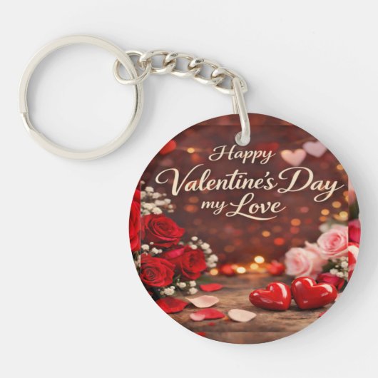 'Forever Your Valentine' Acrylic Keychain キーホルダー (正面)
