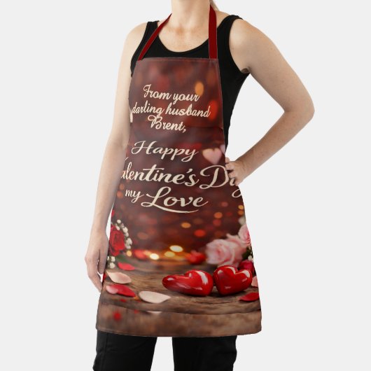'Forever Your Valentine' All-Over Print Apron エプロン (インサイチュ)