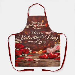 'Forever Your Valentine' All-Over Print Apron エプロン