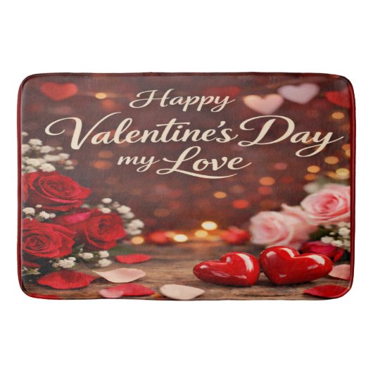 'Forever Your Valentine' Bath Mat バスマット (正面)