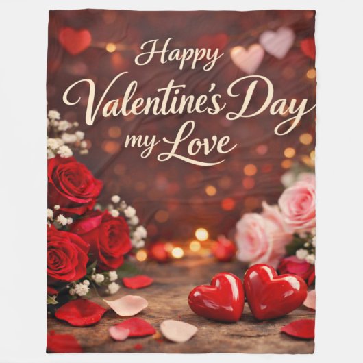 'Forever Your Valentine' Fleece Blanket フリースブランケット (正面)