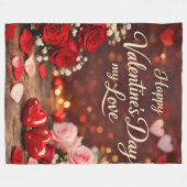 'Forever Your Valentine' Fleece Blanket フリースブランケット (正面(横))