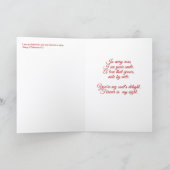 'Forever Your Valentine' Folded Greeting Card カード (内部)