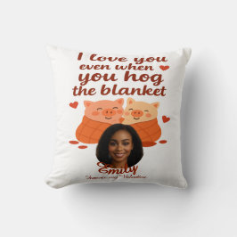 'Forever your Valentine' personalized Throw Pillow クッション