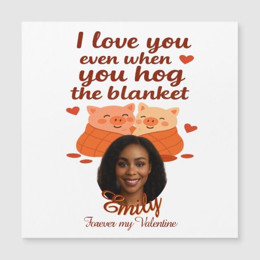 'Forever Your Valentine' personalizedMagnetic Card (正面)