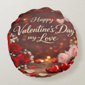'Forever Your Valentine' Round Pillow ラウンドクッション (裏面)