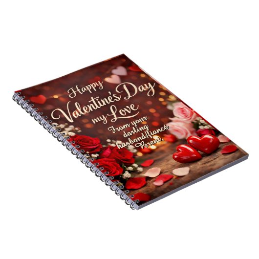 'Forever Your Valentine' Spiral Photo Notebook ノートブック (右側)