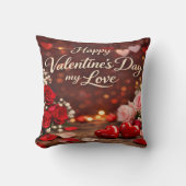 'Forever Your Valentine' Throw Pillow クッション (正面)
