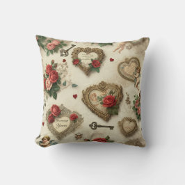 「Forever Yours」ヴィンテージ装飾用クッション クッション