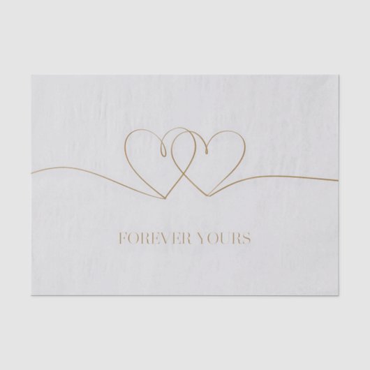 Forever Yours：絡み合ったハートデザイン 薄葉紙 (正面)