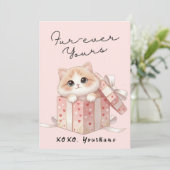 Forever Yours Cute Cat Valentine Card  シーズンカード (スタンド正面)