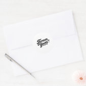 Forever Yours Romantic Script Sticker | Cute Love  ラウンドシール (封筒)