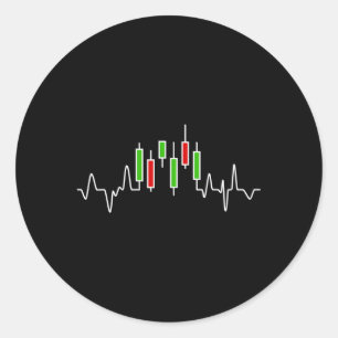 Forexまたは在庫トレーダーろうそく立ちヘビーグラフ ラウンドシール
