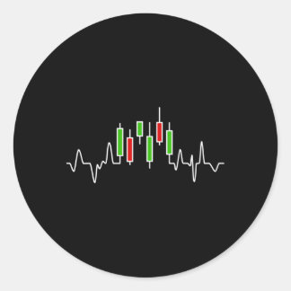 Forexまたは在庫トレーダーろうそく立ちヘビーグラフ ラウンドシール