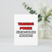 Forexトレーダおもしろいーのシャツとギフト ポストカード (スタンド正面)