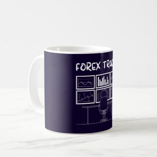 Forexトレーダーロおもしろいゴ コーヒーマグカップ (正面左)