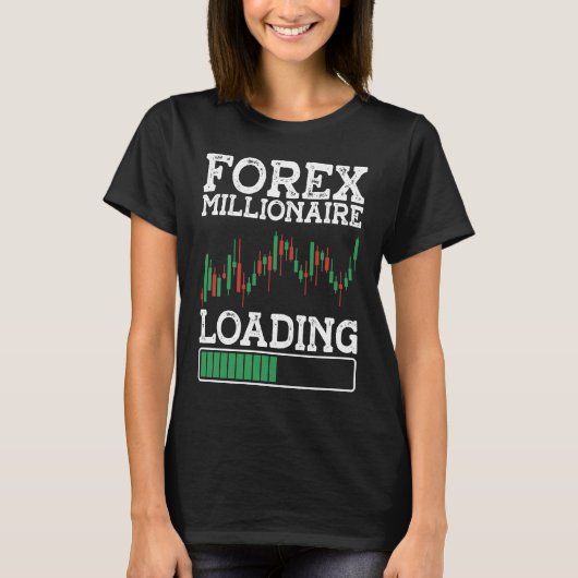 Forex億万長者ロードBACKPRINT Forex Tシャツ (正面)